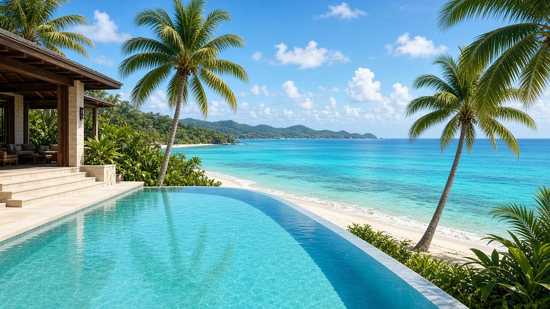 Caribbean resort pool